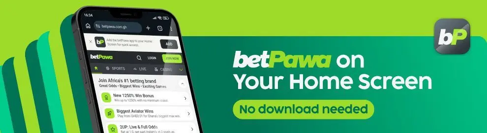 betPawa on your home screen, no download needed