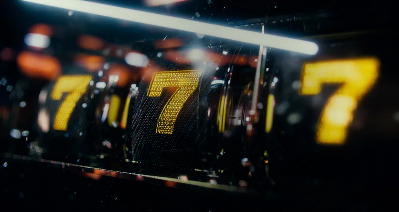 Golden lucky sevens on slot reels